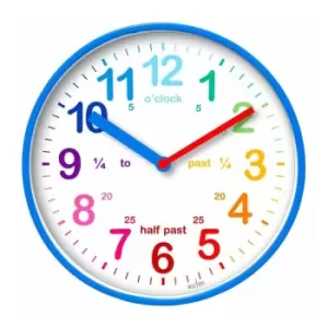 Image of Wickford Kids Time Teach Clock 20cm Blue - 22529 - Acctim