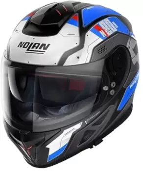 Image of Nolan N80-8 Starscream N-Com Helmet, black-white-blue Size M black-white-blue, Size M