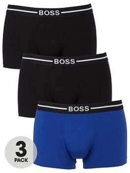 Image of Hugo Boss 3 Pack Organic Mixed Trunks Black/Blue Size M Men