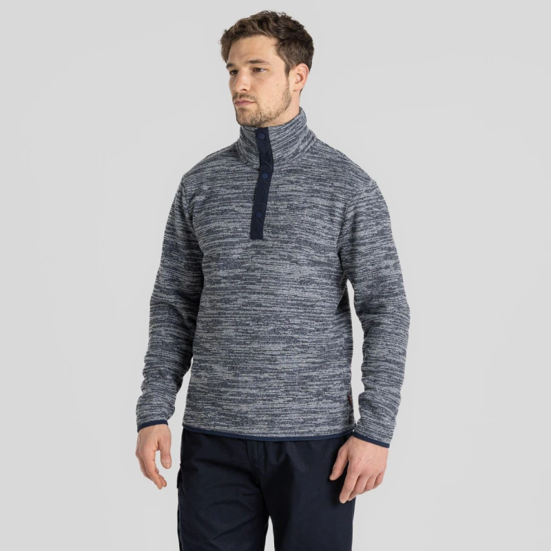 Image of Craghoppers Mens Crag Finnian 1/4 Zip Fleece Blue Navy Ml male Medium