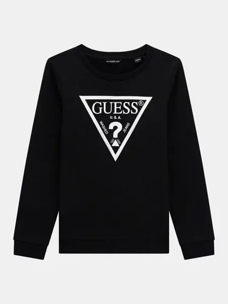 Image of Guess Kids Foil Triangle Logo Sweatshirt 14390014 Black