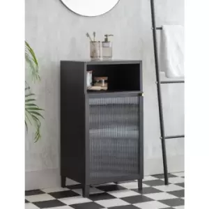 Image of Garden Trading Adelphi Metal Black Bathroom Storage Cabinet Cupboard Unit