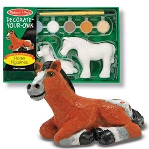 Image of Melissa and Doug Decorate Your Own Horse Figurines