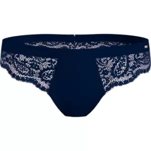 Image of Tommy Bodywear LACE THONG - Blue