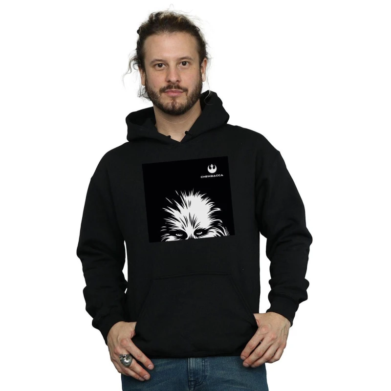 Image of Star Wars Star Wars Men Chewbacca Look Hoodie in Black Size: Small Black S Male 5057955001328