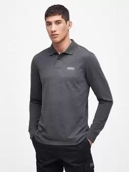 Image of Barbour International Long Sleeve Polo Shirt - Dark Grey, Size S, Men
