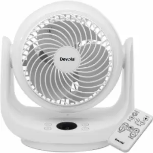 Image of Devola Low Noise DC Air Circulator Desk Fan White - DVF9DCFAN