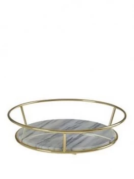 Image of Premier Housewares Metal White Marble Fruit Basket
