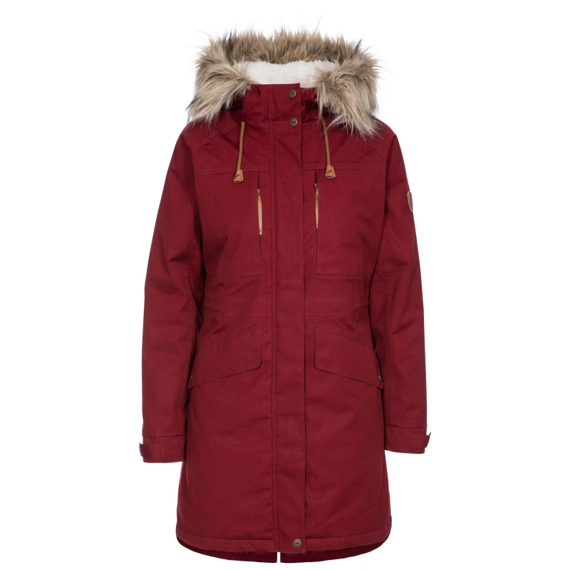 Image of Trespass Womens Faithful Waterproof Parka Merlot female 10 (S)