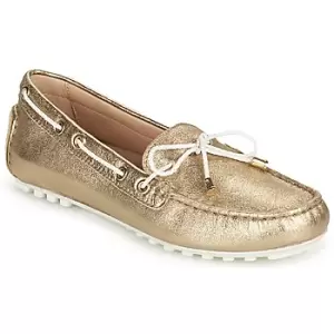 Image of Geox D LEELYAN C womens Loafers / Casual Shoes in Gold,4,5,6