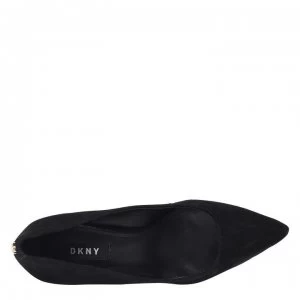 Image of DKNY Lexi Suede Heels - BLK GLD BGD