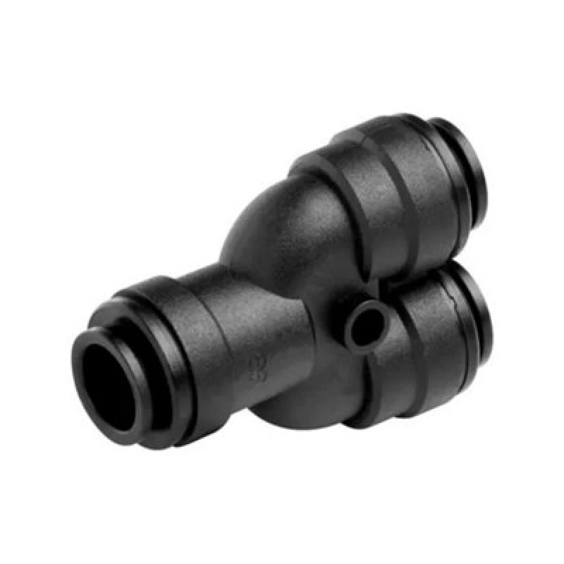 Image of John Guest Speedfit 12mm Two-Way Divider Black Manifold For Efficient Piping Systems