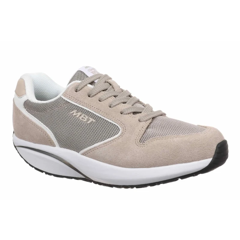 Image of MBT 1997 Classic II Suede Textile Mens Fashion Trainers - Beige - Size:UK 10