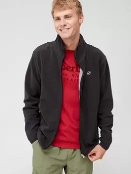 Image of Superdry Fleece Zip Through Sweatshirt - Black Size M Men