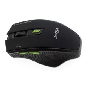 Image of Jedel (W400) Wireless Optical Gaming Mouse, 800-1600 DPI, USB, DPI Switch, Black & Green