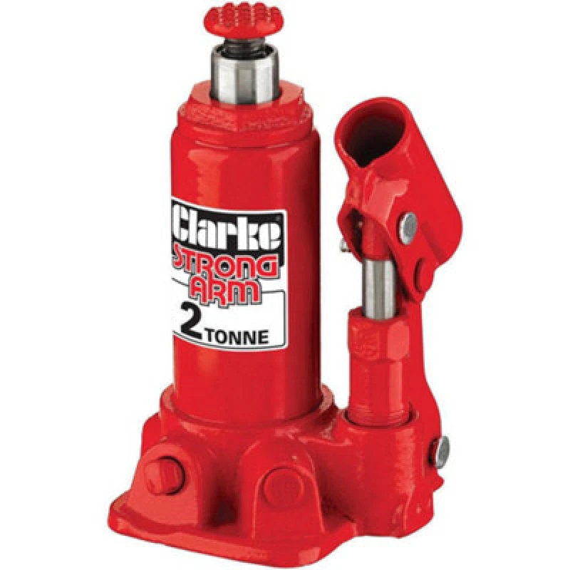 Image of Clarke Bottle Jack 2 Ton 2T Tonne Floor Hydraulic Lifting Car Van Cbj2B