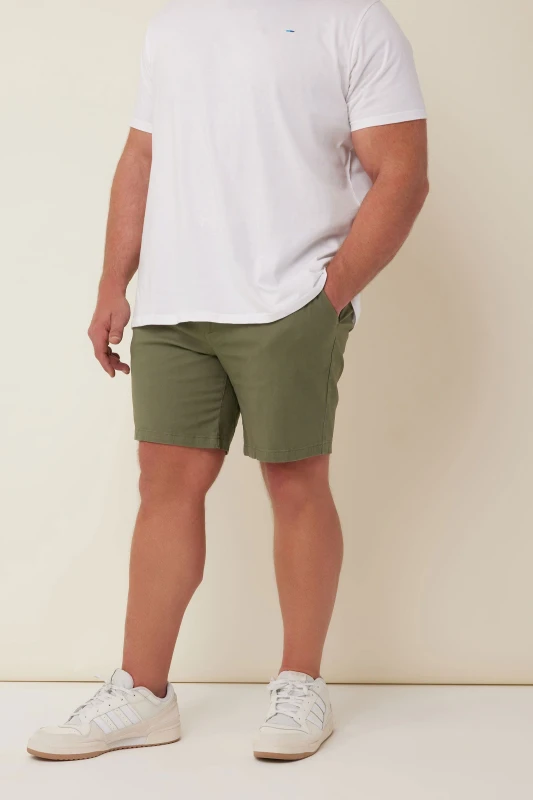 Image of BadRhino BadRhino Men Stretch Chino Shorts in Light Khaki Size: 58R Light Khaki 58R Male 5059738084955