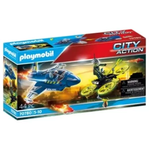 Image of Playmobil Police Jet with Drone Playset
