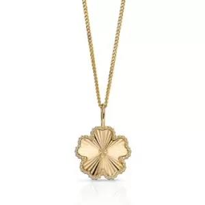 Image of JG Signature 9ct Gold Diamond Cut Flower Necklace