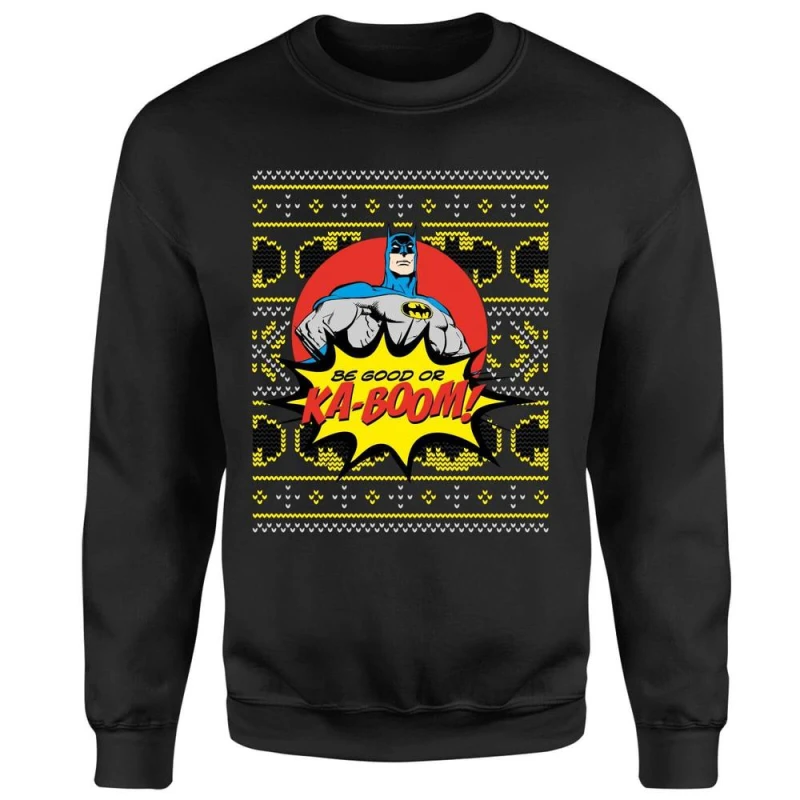 Image of Batman Be Good Or Ka Boom! Sweatshirt - Black - M