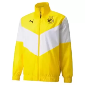 Image of Puma Borussia Dortmund Pre Match Jacket 2021 2022 - Yellow