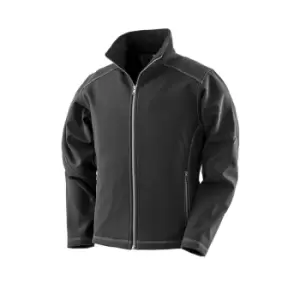 Image of Result Work-Guard Womens/Ladies Treble Stitch Soft Shell Jacket (S) (Black)
