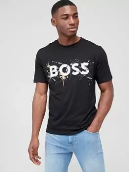 Image of BOSS TeeArt T-Shirt - Black, Size 2XL, Men