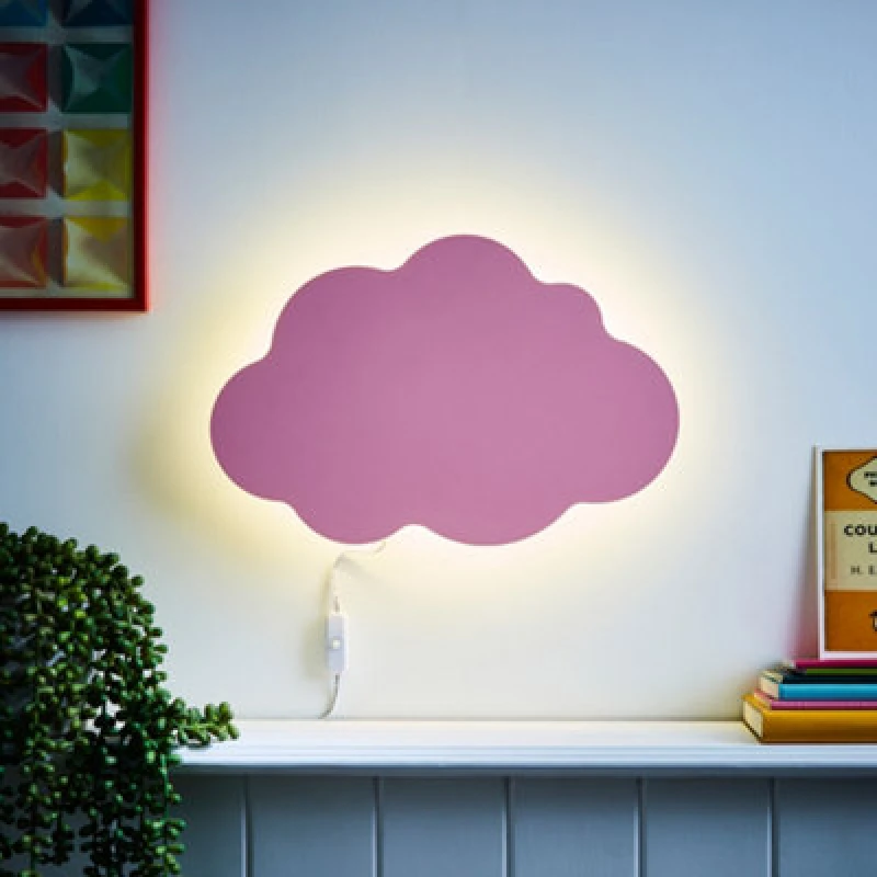 Image of BHS Lighting Glow Cloud Wall Light Pink