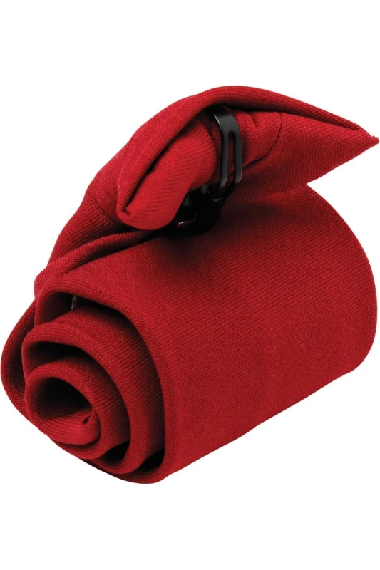 Image of Premier Premier Clip-On Tie in Burgundy Burgundy One Size Unisex 5063470683529