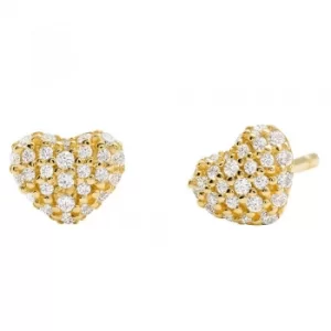 Image of Michael Kors Love 14ct Gold Plated Pave Heart MKC1119AN710