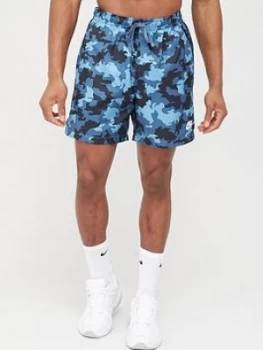Image of Nike Sportswear Woven Camo Shorts - Blue