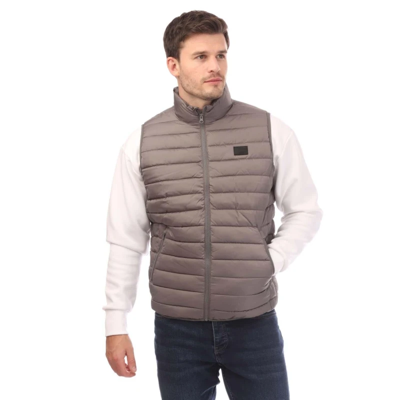 Image of Jack and Jones Wing Body Warmer Gilet - Grey Grey S