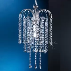 Image of Pioggia Pendant Ceiling Light, Chrome