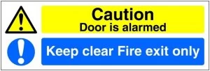 Image of Fire Exit Only Caution This Door Alarmed