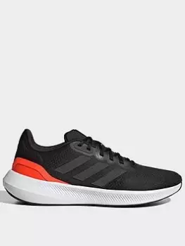 Image of adidas Performance Runfalcon 3 Trainers - Black/Carbon, Black/Carbon, Size 11, Men