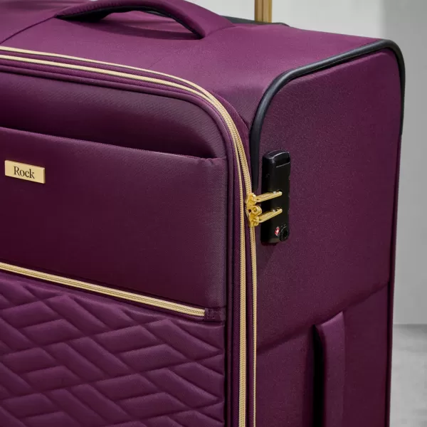 Image of Rock Luggage Sloane ZW90701 Purple Suitcase 3Pcs Set
