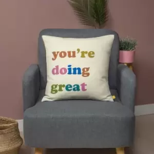 Image of You're Doing Great Cushion MultiColoured