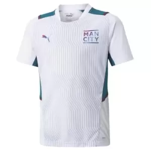 Image of Puma Manchester City Training Top 2021 2022 Junior - White