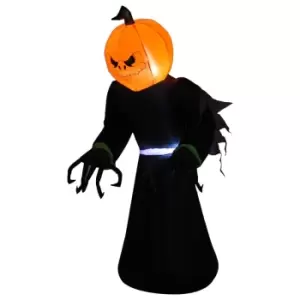 Image of All Hallows 2.1m Tall Inflatable Pumpkin Man Halloween Garden Decoration with LED Lights