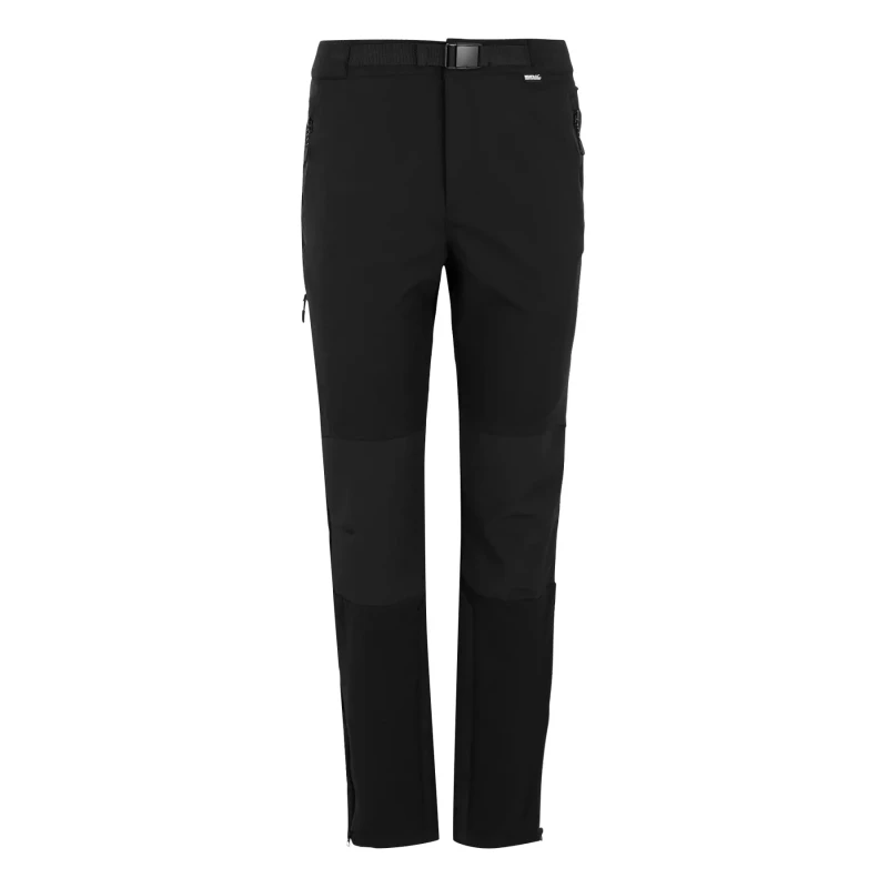 Image of Regatta Regatta Men Montorn Durable Water-Repellent Walking Trousers in Jet Black Size: 42R Jet Black 42R Male 5063516156482