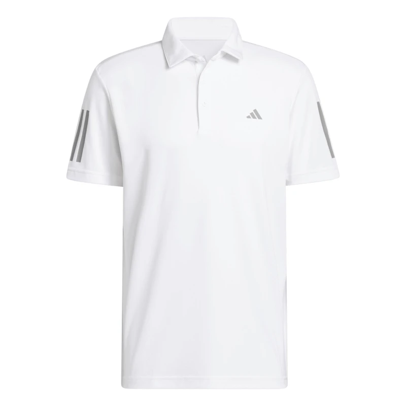 Image of adidas 3 Stripe Polo Shirt Mens - White White XS