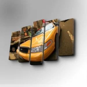 Image of 5PUC-082 Multicolor Decorative Canvas Painting (5 Pieces)