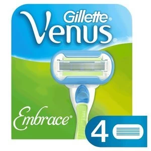 Image of Gillette Venus Embrace Womens Razor Blade 4 Refills