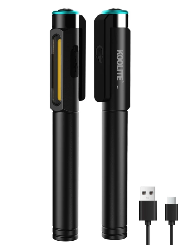 Image of Koolite 3-Way Rechargeable LED Work Light Cob Inspection Lamp With Magnetic Clip Pocket Pen Design Battery Powered Ik07