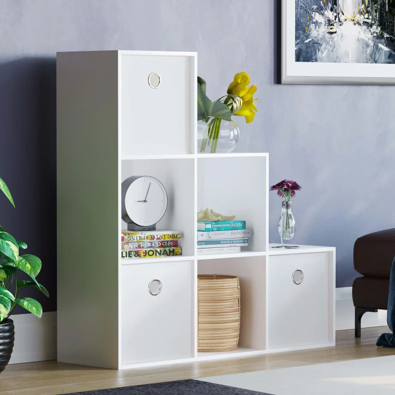 Image of Lassic 6 Cube Storage Unit (W) + Set of 3 Storage Cubes White unisex 6 Unit