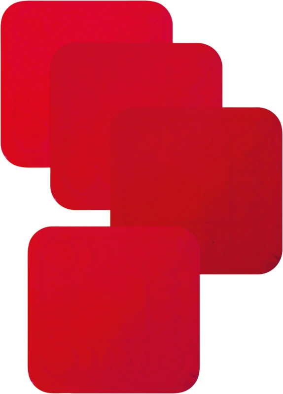 Image of Aidapt 9cm Square Coasters Red Pk 4 Red
