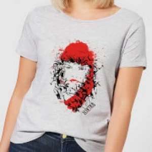 Image of Marvel Knights Elektra Face Of Death Womens T-Shirt - Grey - S