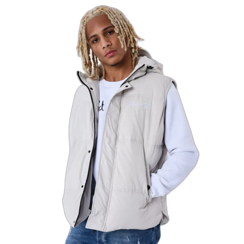 Image of Project X Paris Hooded sleeveless jacket Project X Paris Gris Male M