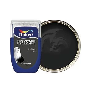 Image of Dulux Easycare Washable & Tough Rich Black Matt Emulsion Paint 30ml
