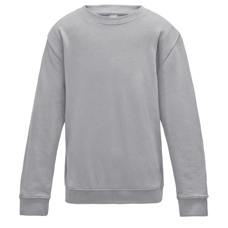 Image of Awdis Just Hoods girls's Children's Sweatshirt in Grey